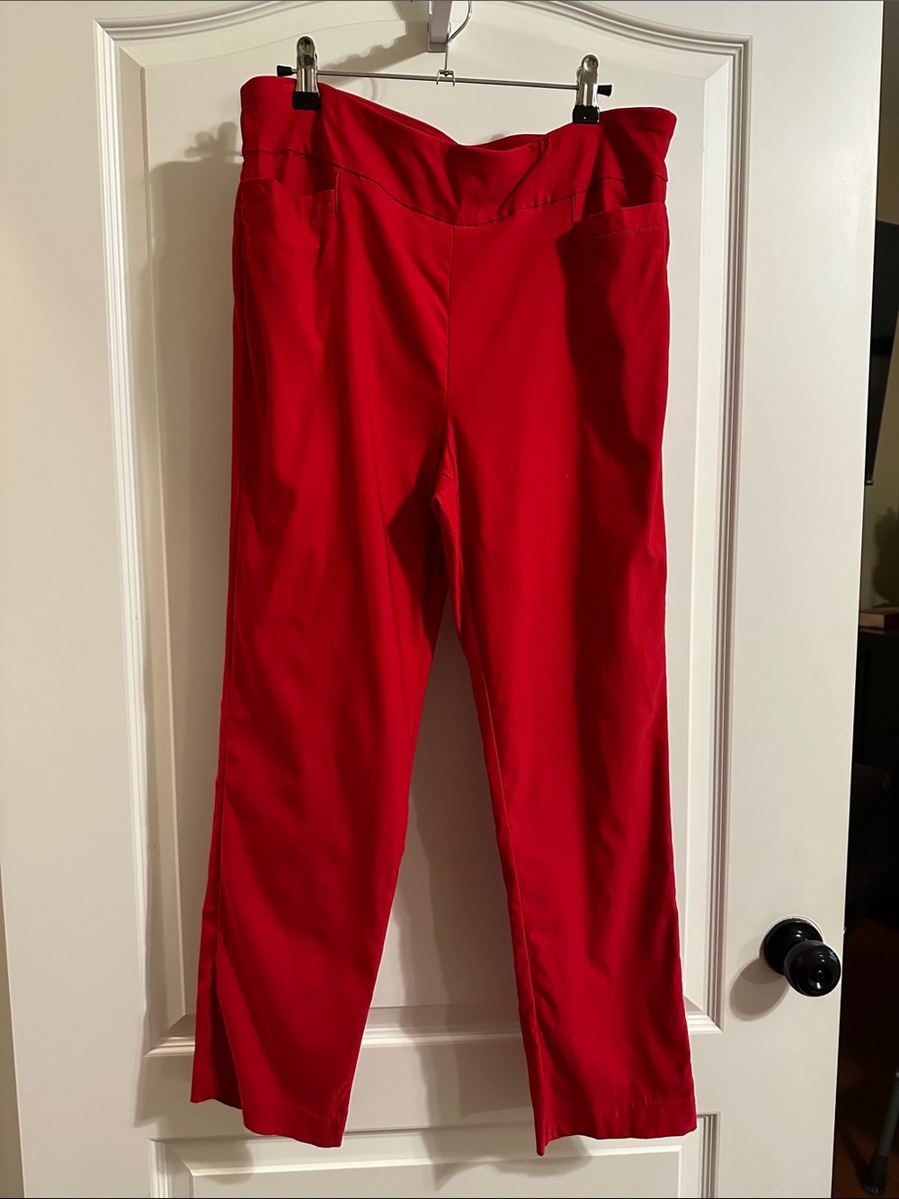 Kim Rogers Bright Red Pull-On Trousers